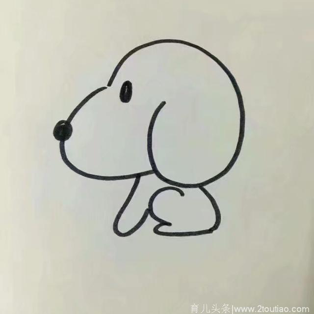 儿童简笔画｜萌萌的小狗，简简单单，跟我一起画吧！