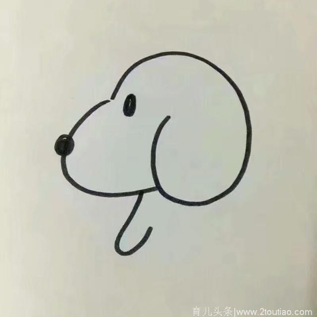 儿童简笔画｜萌萌的小狗，简简单单，跟我一起画吧！