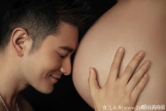 黄晓明晒baby孕肚破“代孕”谣传，这是几个月的时候肚子好大