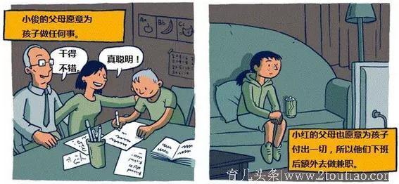 反应社会现实的漫画《孩子的起跑线，父母其实无能为力》