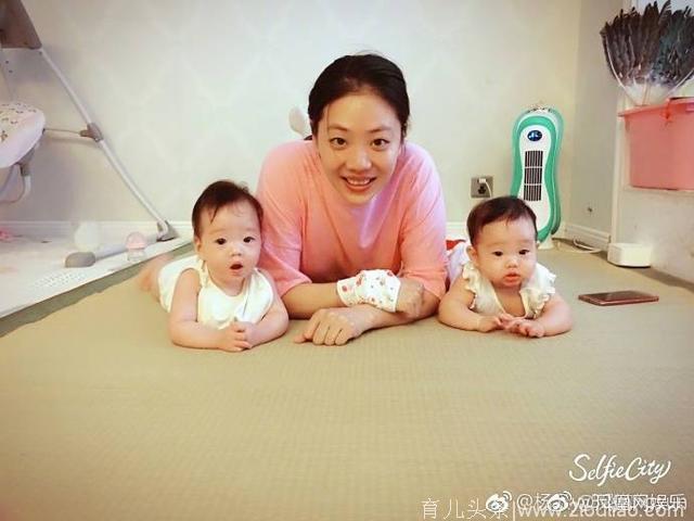 杨芸晒双胞胎女儿：一个像爸爸一个像妈妈，但杨阳洋还是分不清