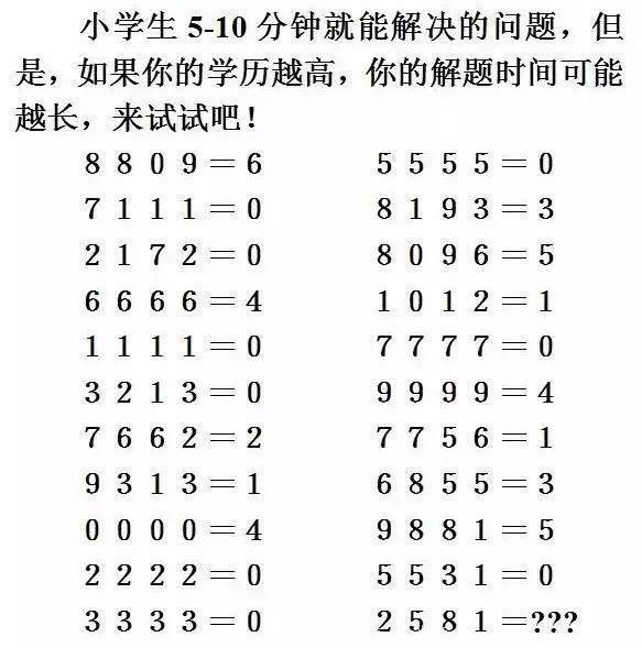 幼儿园的智力测试，肿么我这个“大学生”，也做得这么吃力？