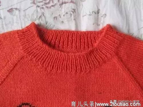 编织一套橘红色幼儿宝宝套装毛衣，附编织说明