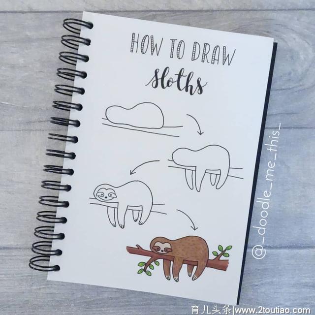 带步骤的儿童简笔画手绘教程 方法简单效果好 手账亲子画必备神器