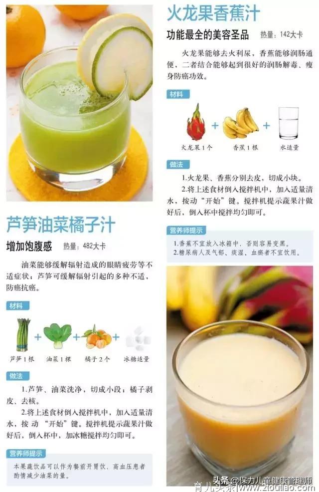 【蔬果汁食谱②】清凉一夏，消脂瘦身，不做小腹婆