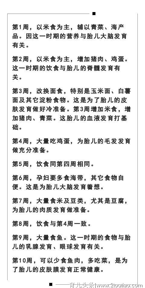 孕妇1—40周营养供需表，全在这！准妈妈可以收藏一下，你用的到