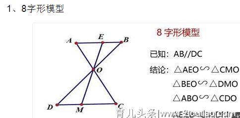 初中数学三角形相似模型大总结（值得收藏）