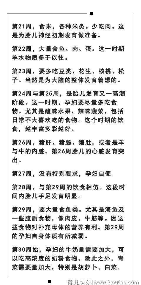 孕妇1—40周营养供需表，全在这！准妈妈可以收藏一下，你用的到