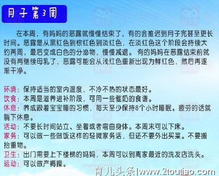 金牌月嫂：最新最全的产后6周月子护理大全，很实用！收藏一下吧