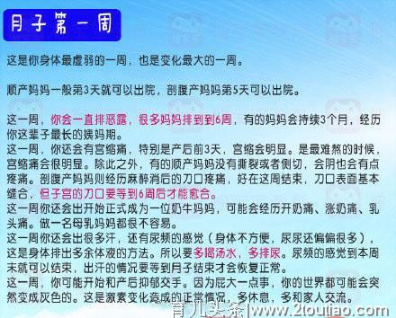 金牌月嫂：最新最全的产后6周月子护理大全，很实用！收藏一下吧